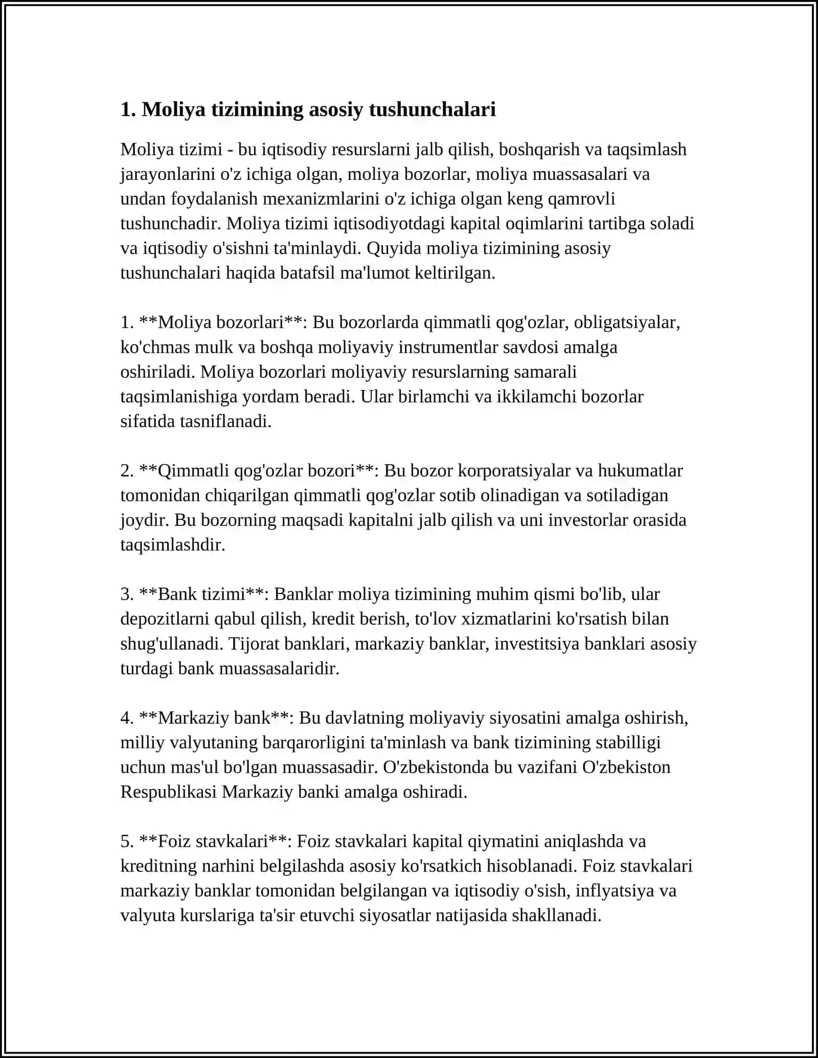 Moliya tizimi va pul-kredit siyosati 4