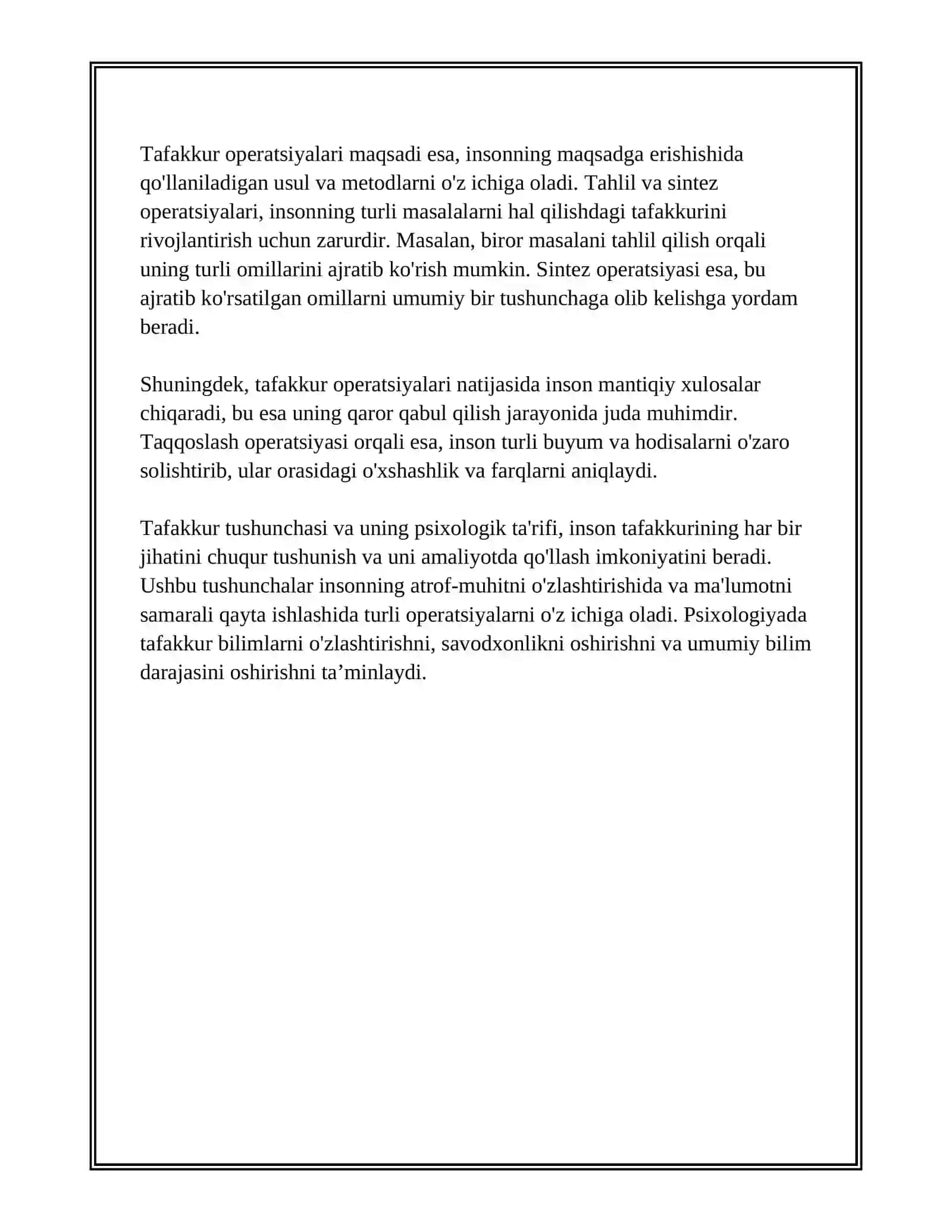 TAFAKKUR BORASIDAGI PSIXOLOGIK NAZARYALARI 4