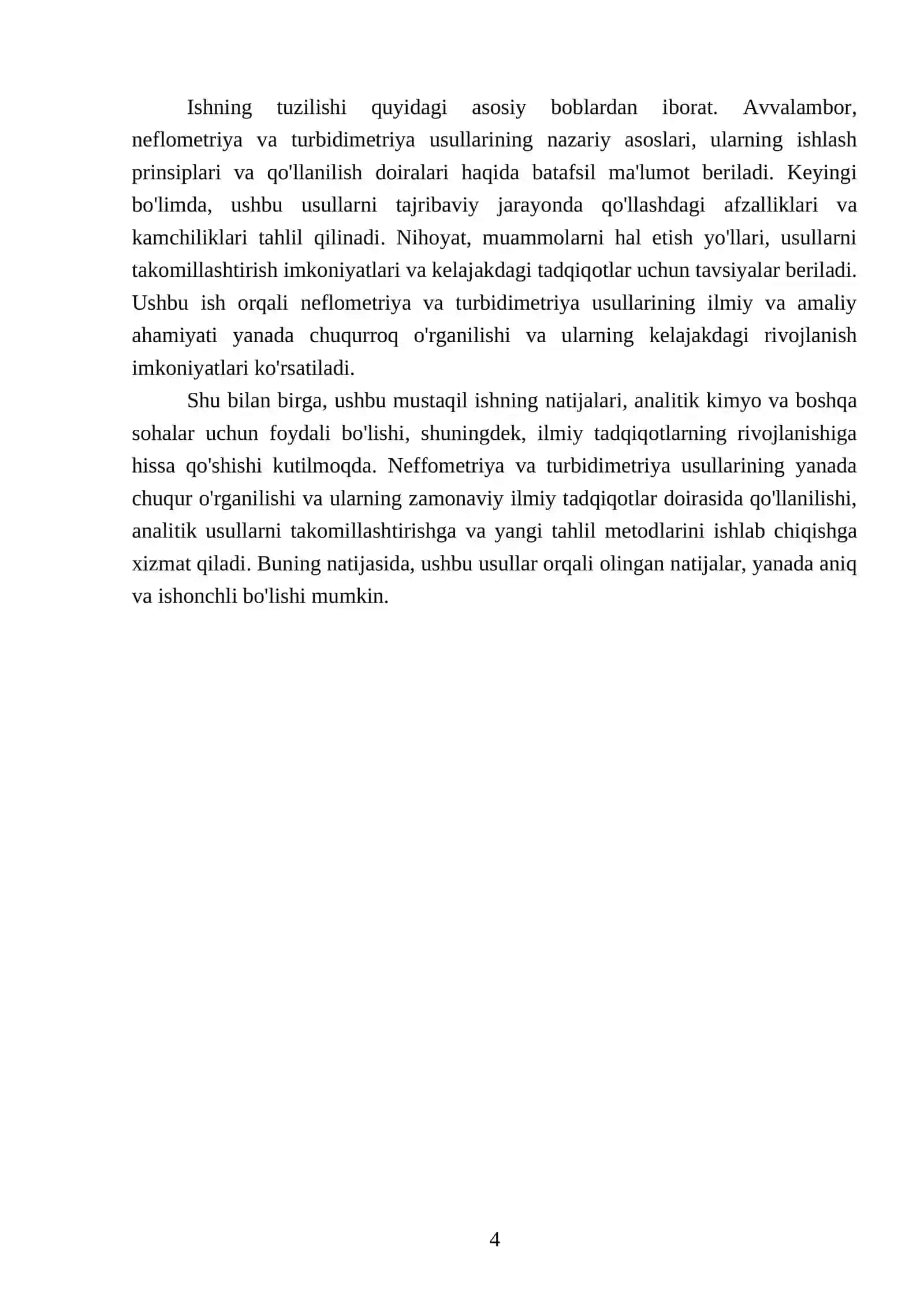 Tahlilni neflometriya va turbidimetriyausullarining qôllanilishi 4