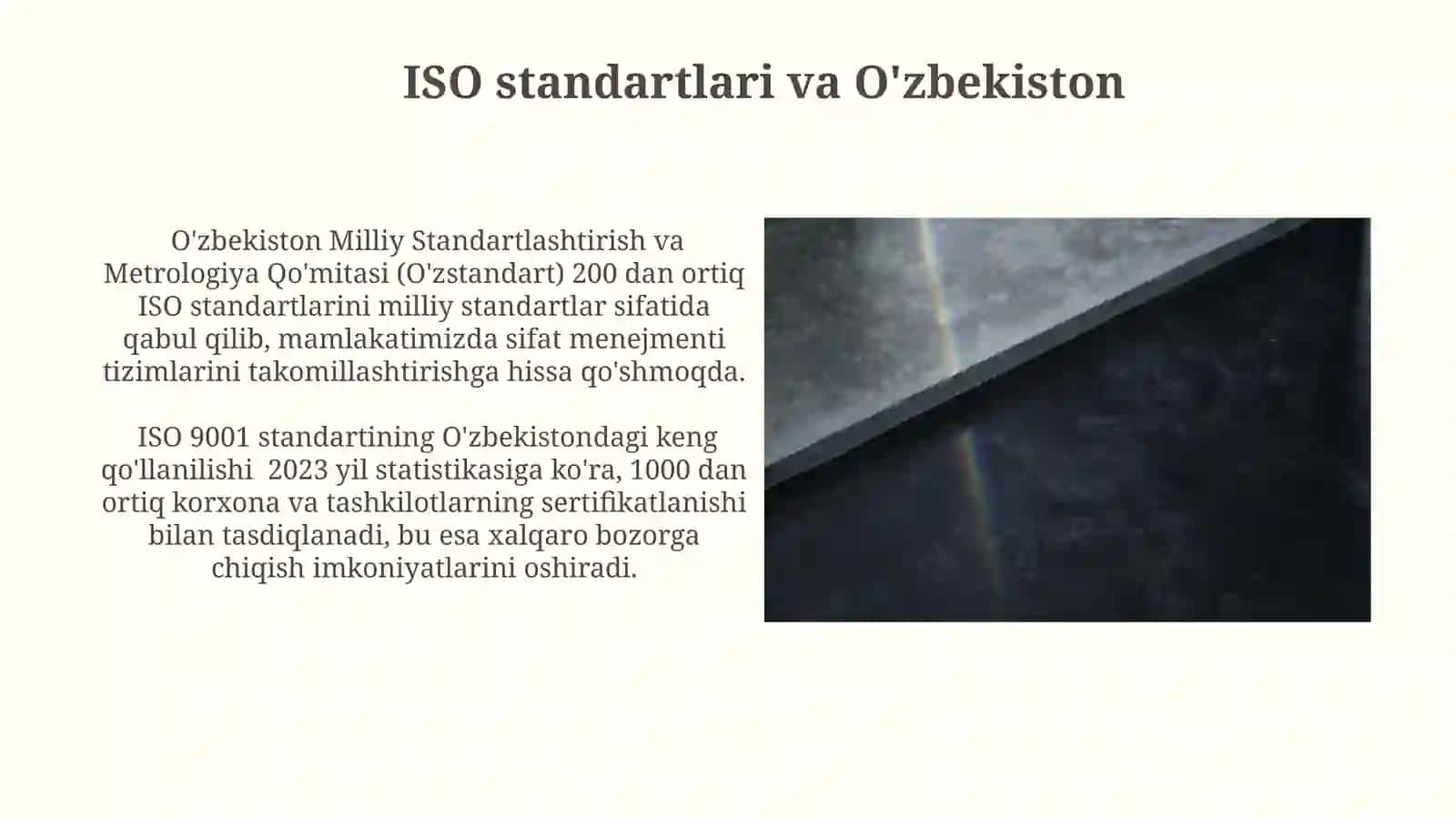 ISO standartlariga muvofiqlik va sertifikatlash 4
