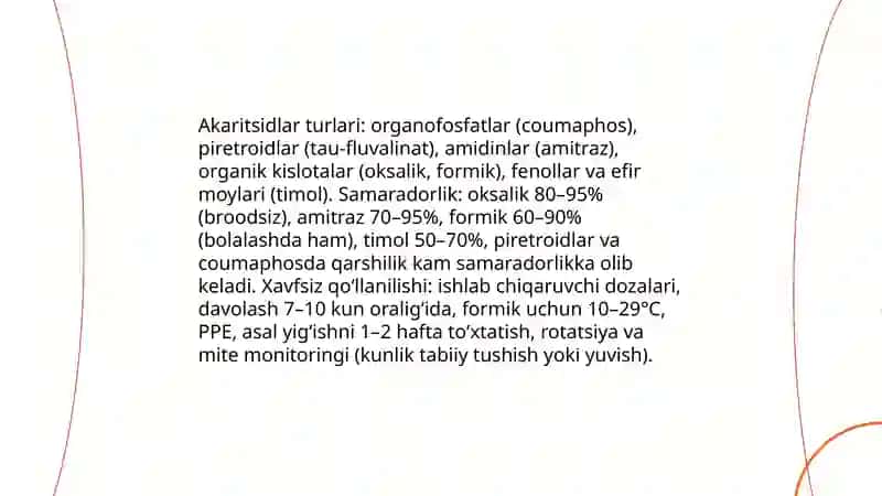Asalarilarning zararkunandalariga qarshi kurashish choralari 4