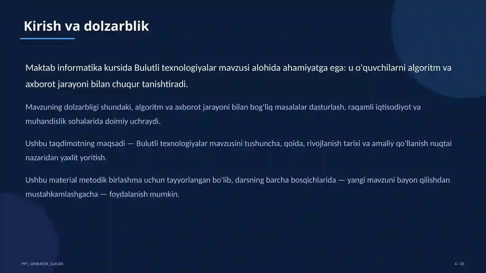 Bulutli texnologiyalar (11-sinf) 4