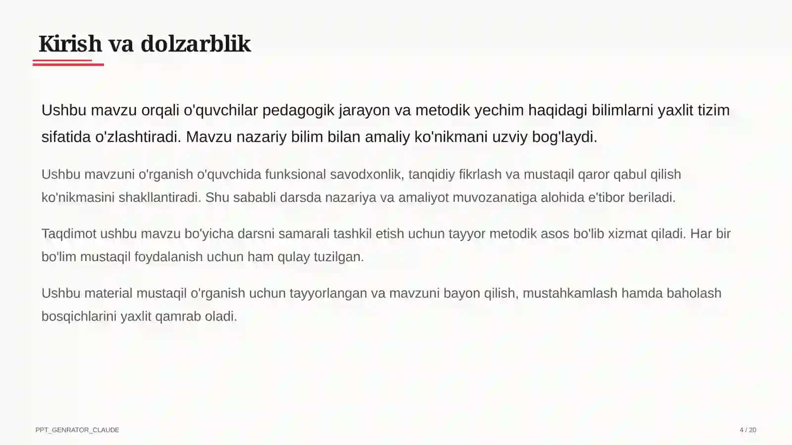 O'qituvchilarning Milliy sertifikatiga tayyorgarlik 4