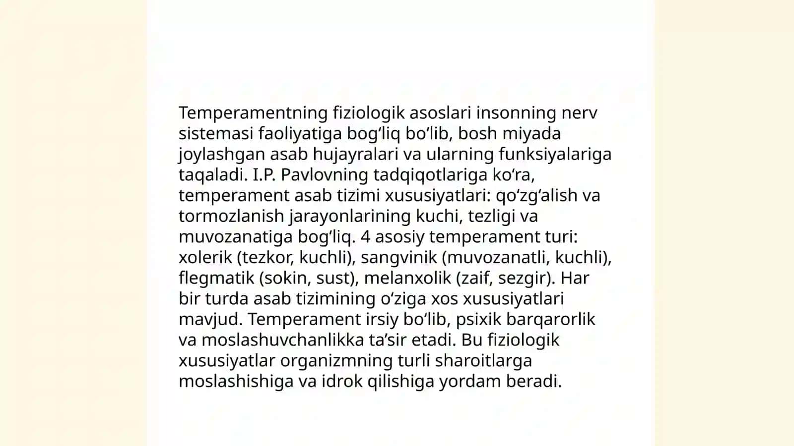 Temperament 4