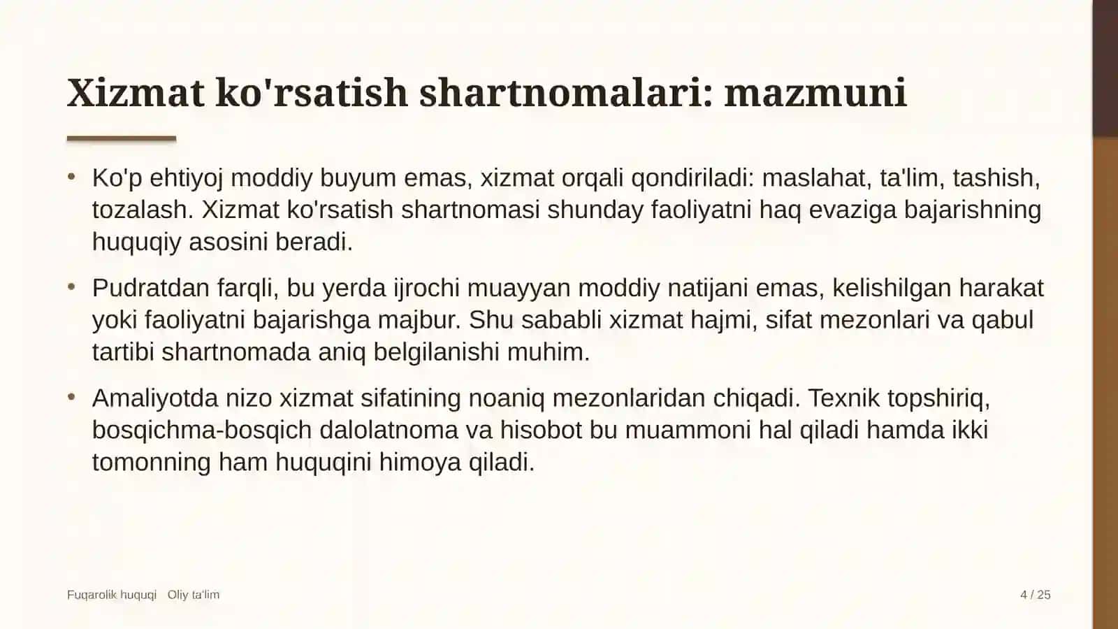 uy joy kommunal xo'jaligida xizmat ko'rsatish shartnomalari 2535 4