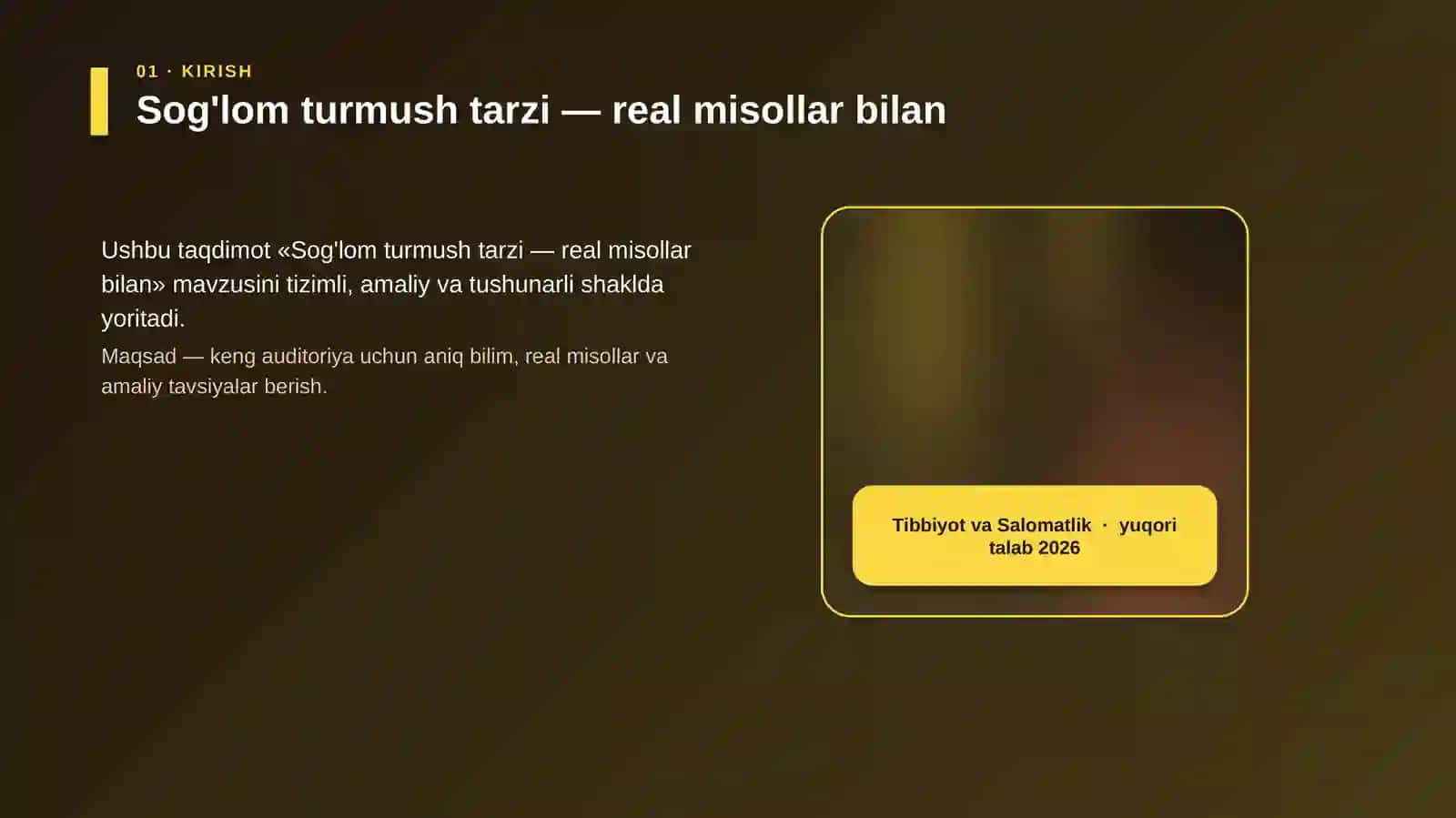 Sog'lom turmush tarzi — real misollar bilan 4