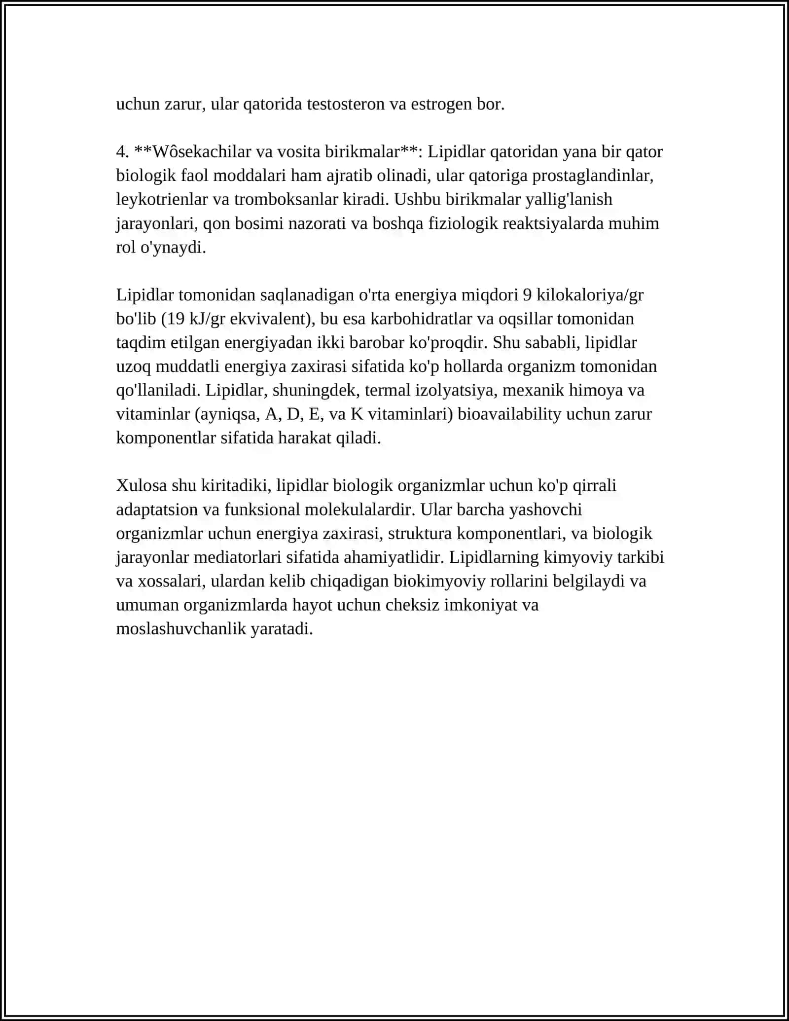 SOVINLANADIGAN ODDIY VA MURAKKAB LIPIDLAR 4