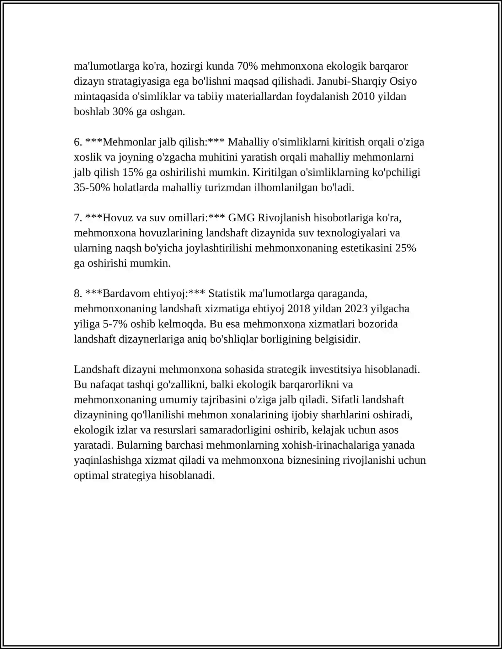 MEHMONXONA LANDSHAFTINI YARATISHDA INSTALLYASIYA TUSHUNCHASI 4