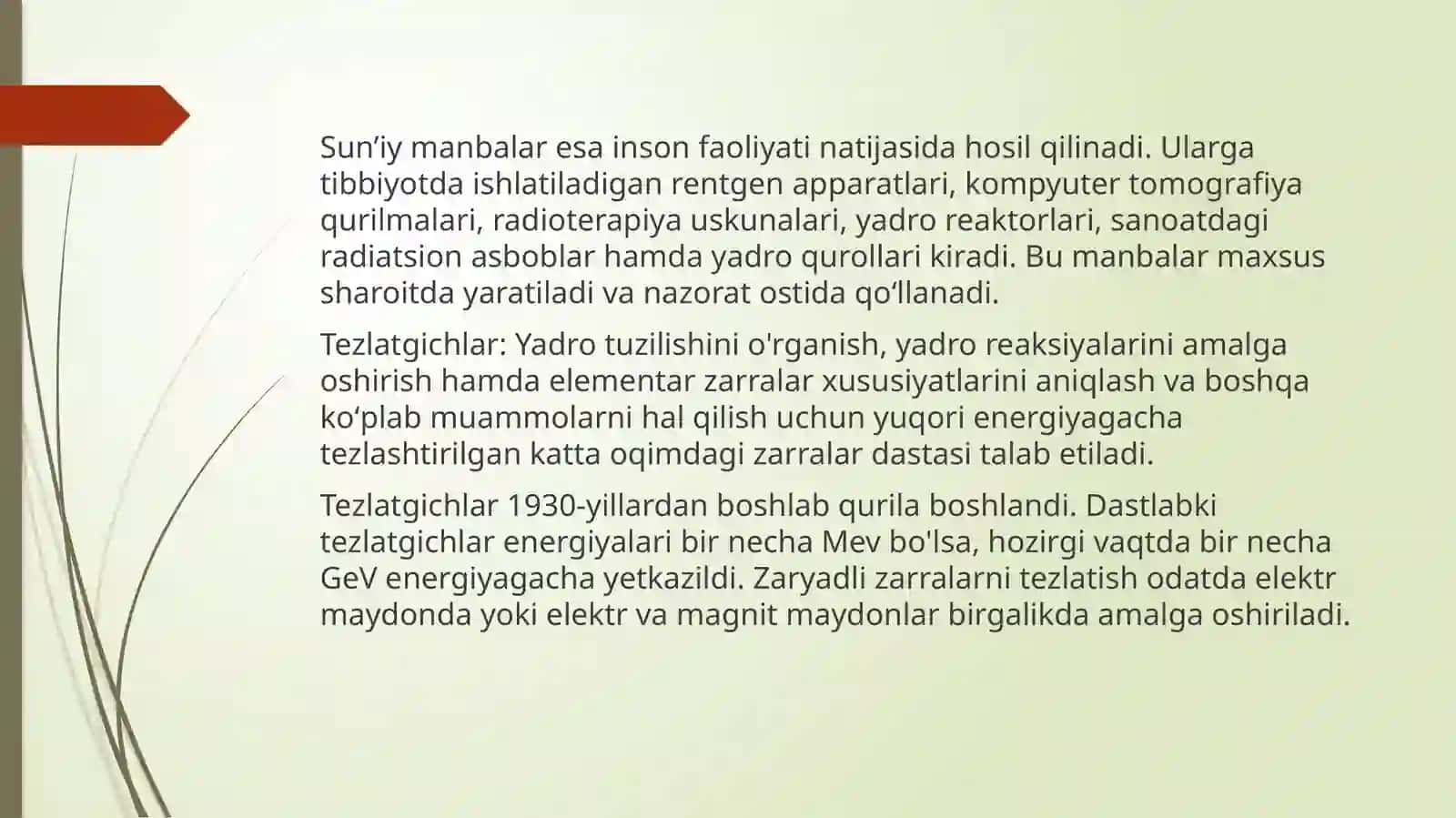 Ionlov chinurlanish manbalari. Radioaktiv parchalanish 4
