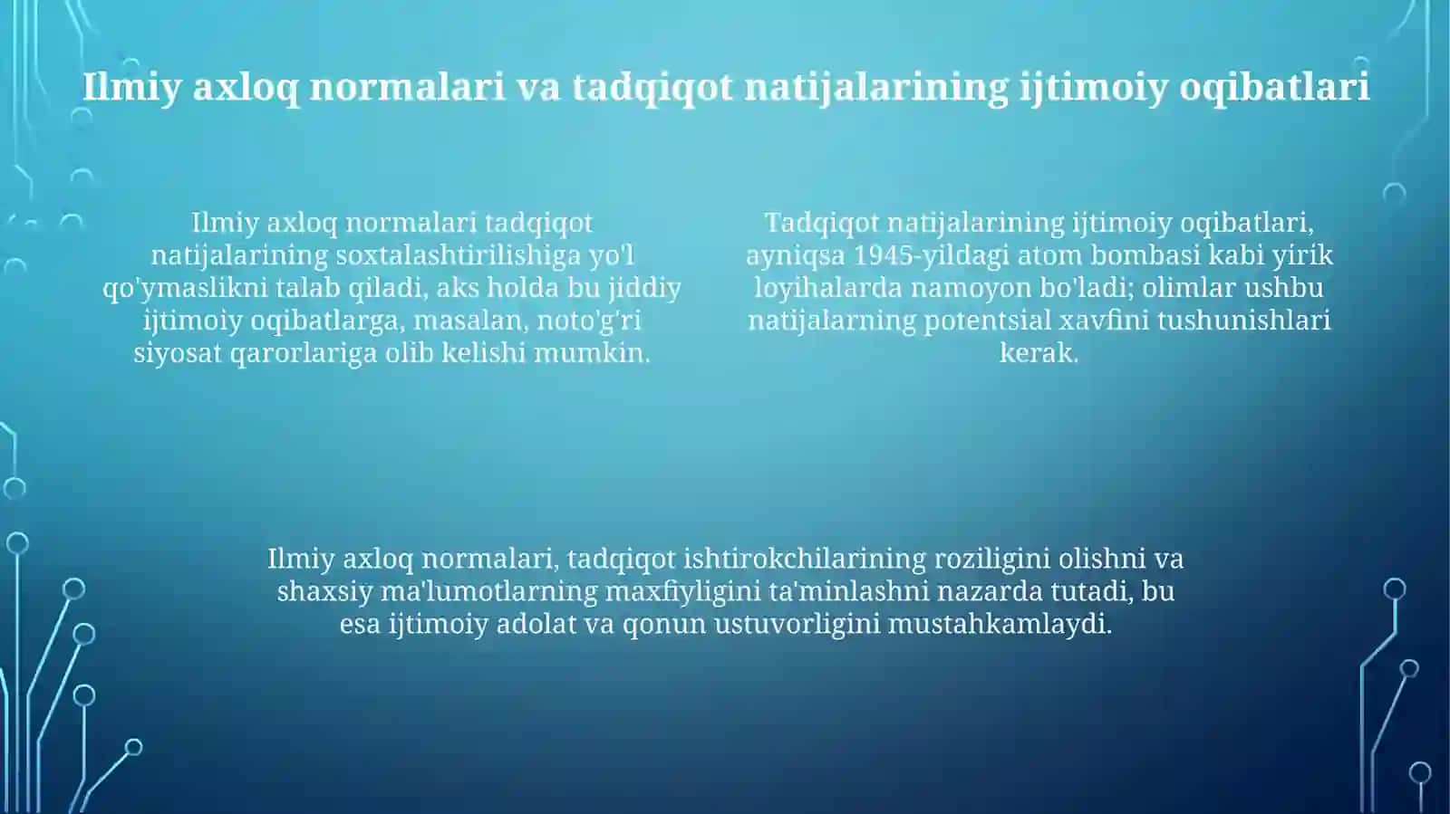 Olimning ilmiy erkinligi va mas'uliyati 4