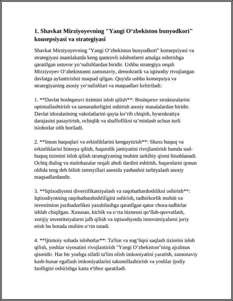 Shavkat Mirziyoyev "Yangi Oʻzbekiston bunyodkori" 4