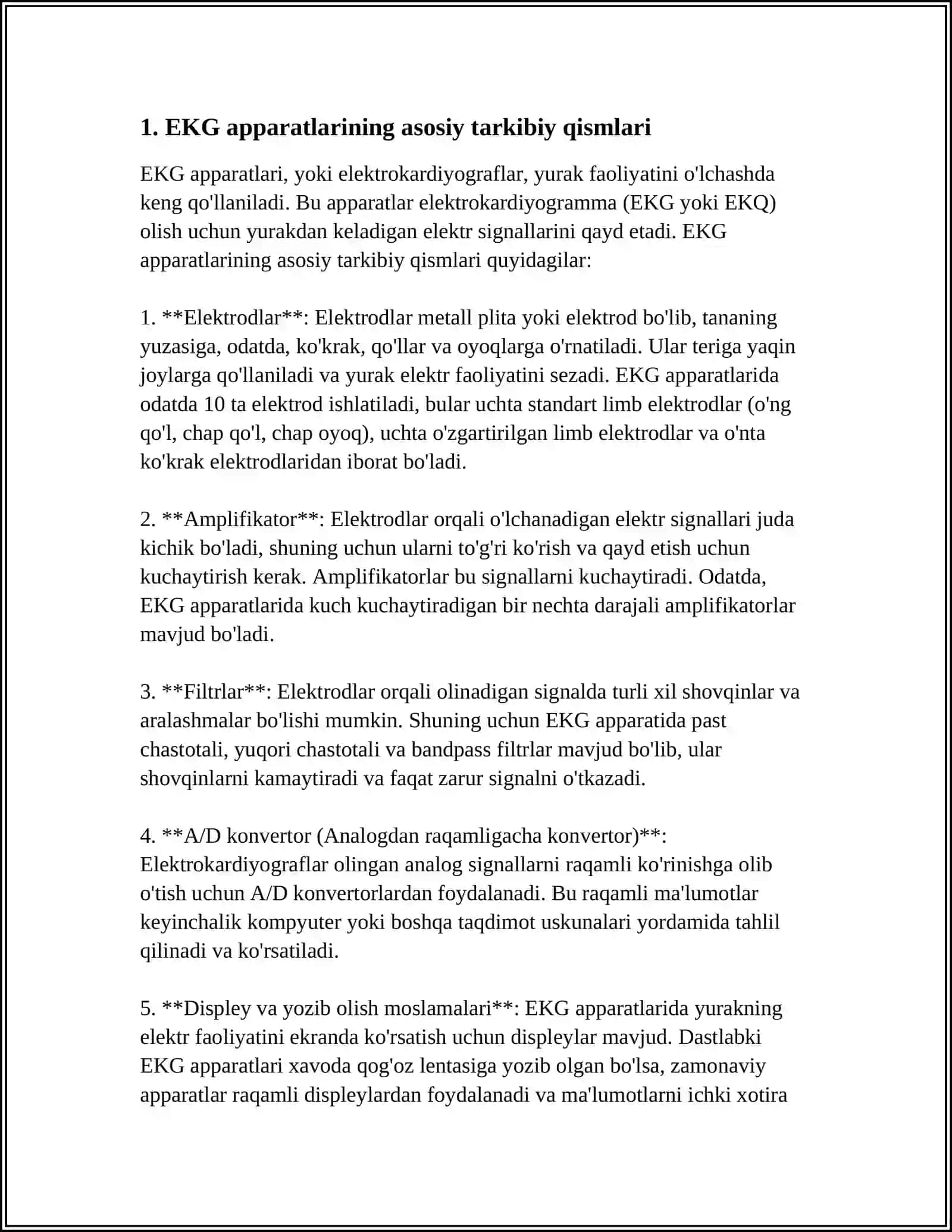 EKG APPARATLARI VA UNGA SIGNALLAR KUCHAYTIRISH USULLARI 4