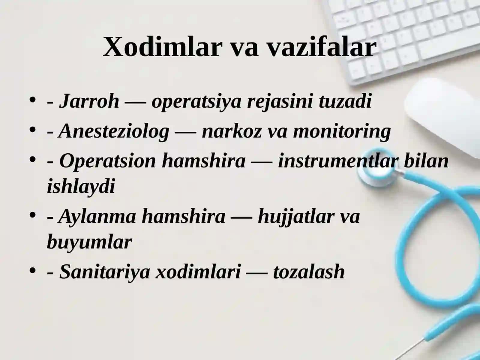 Akramov Begijonning Xirurgik kasalliklar fanidantayyorlagan taqdimoti 4