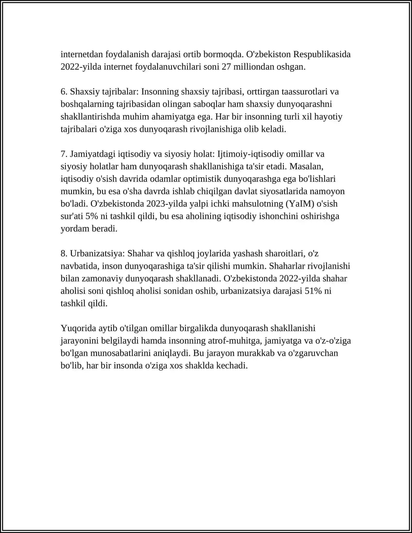 DUNYOQARASH TSHUNCHASI 4