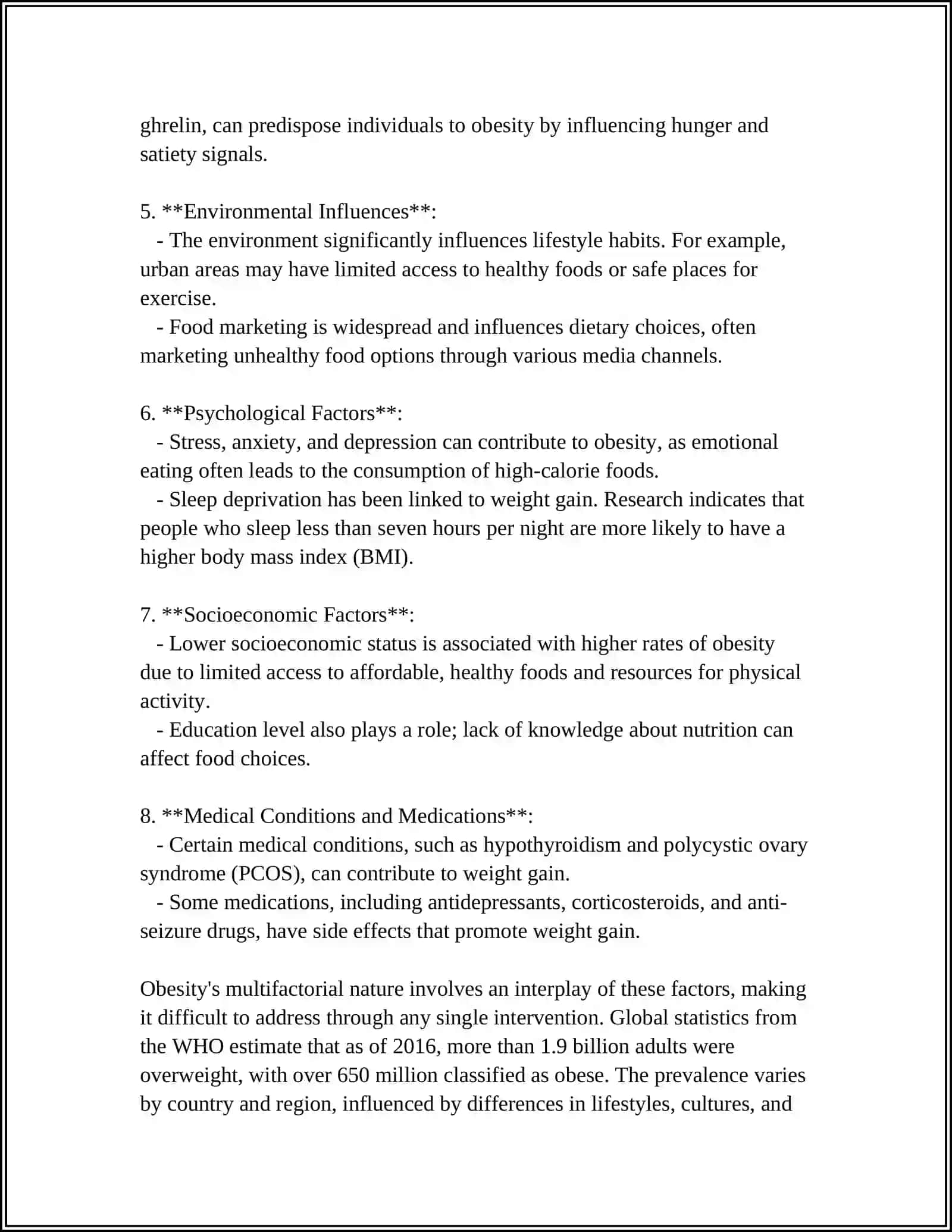 NUTRITION AND OBESITY 4