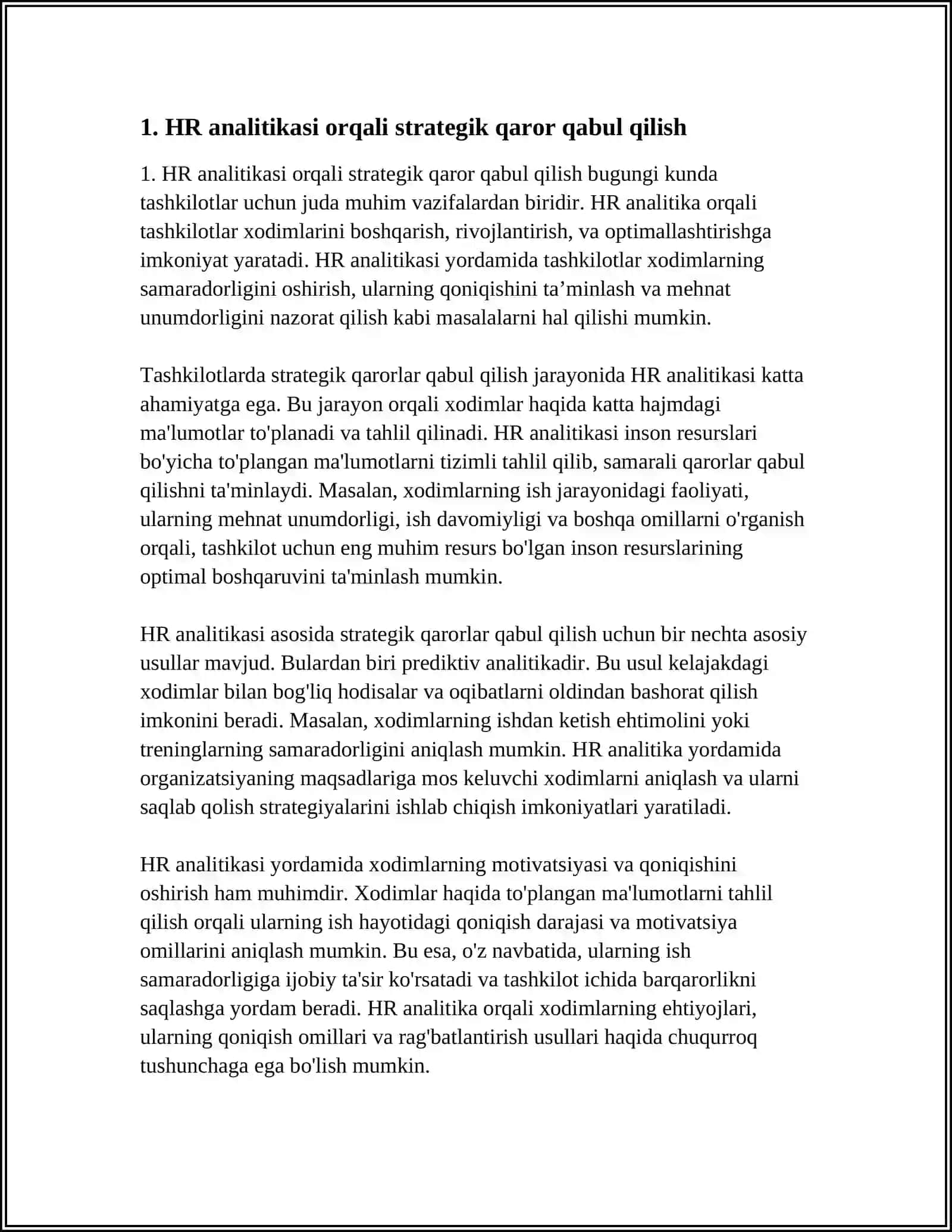 HR analitikasi va raqamli texnologiyalar 4