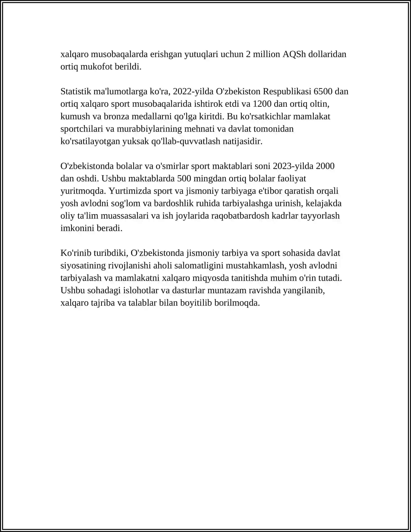Jismoniy Tarbiya va Sport Sohasi 4