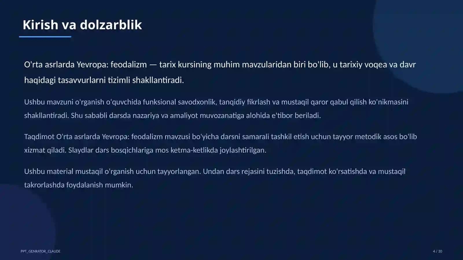O'rta asrlarda Yevropa: feodalizm (7-sinf) 4