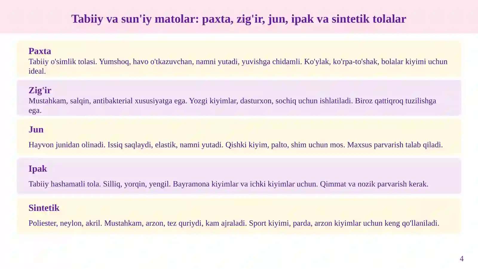 Tikuvchilik texnologiyasi va kiyim tikish bosqichlari 4