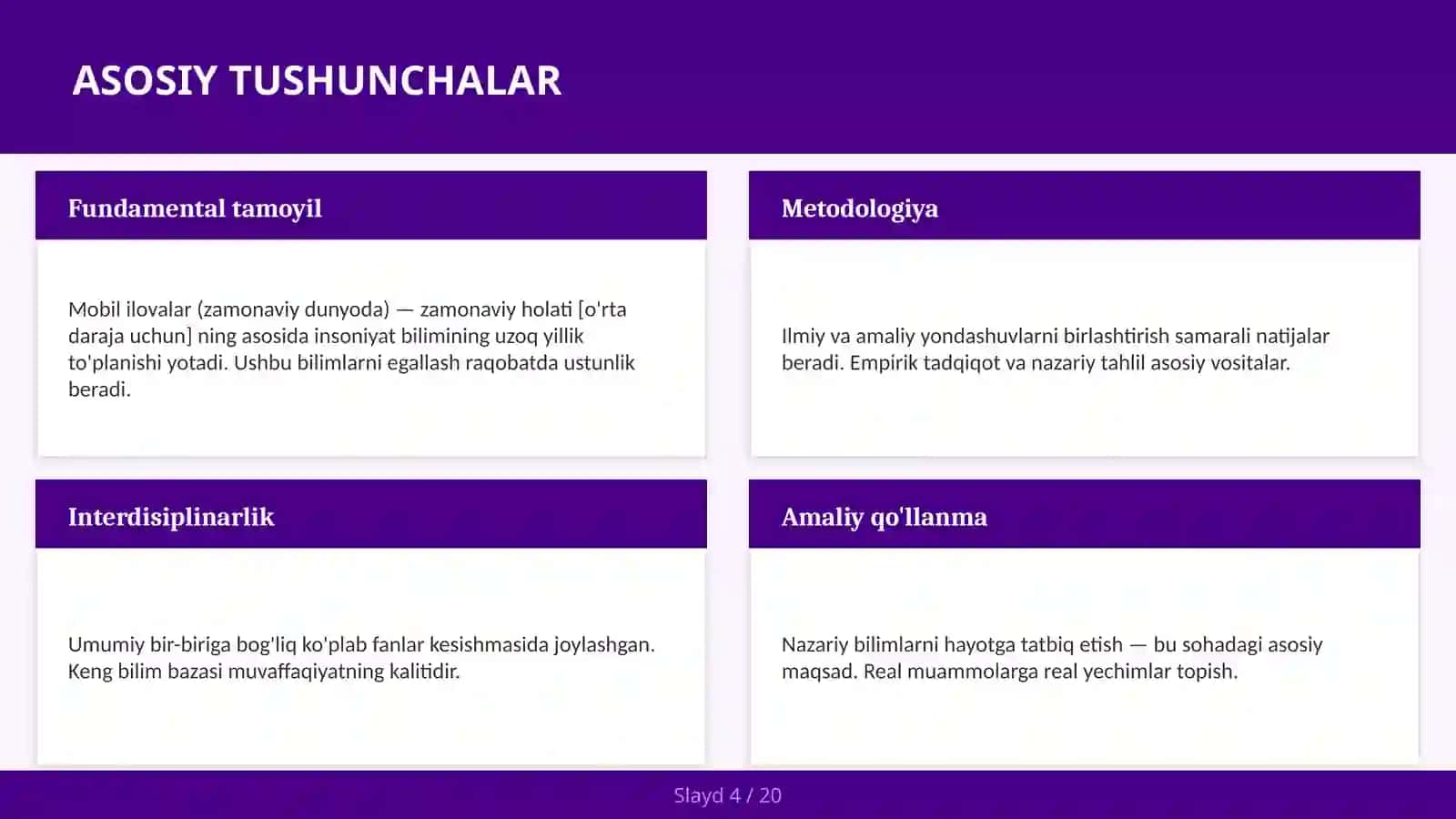 Mobil ilovalar (zamonaviy dunyoda) — zamonaviy holati [o'rta daraja uchun] 4