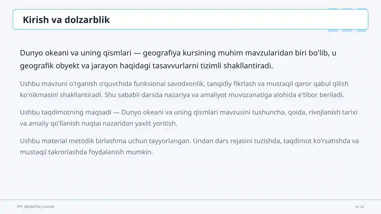 Dunyo okeani va uning qismlari (7-sinf) 4
