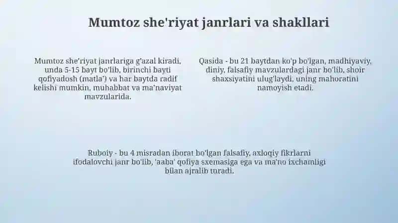 Mumtoz sheʼriy sanʼatlar haqida maʼlumot va misollar 4
