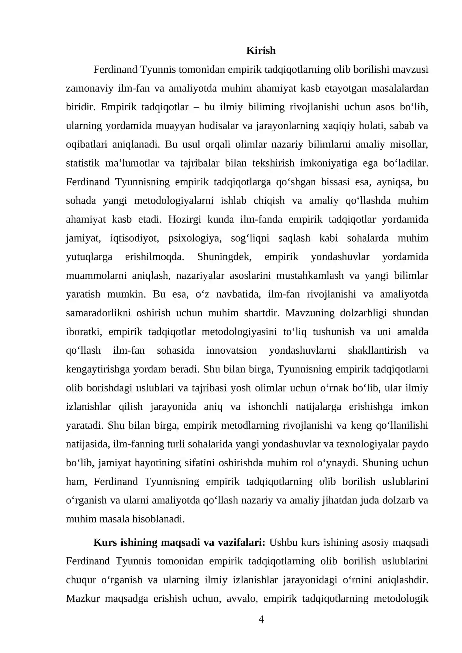 Ferdinand Tyunnis tomonidan empirik tadqiqotlarning olib borilishi 4