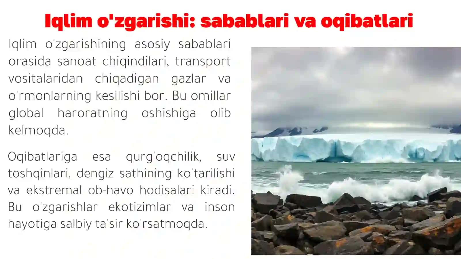 "Zamonaviy ekologik muammolar" mavzusida tayyor slayd 4