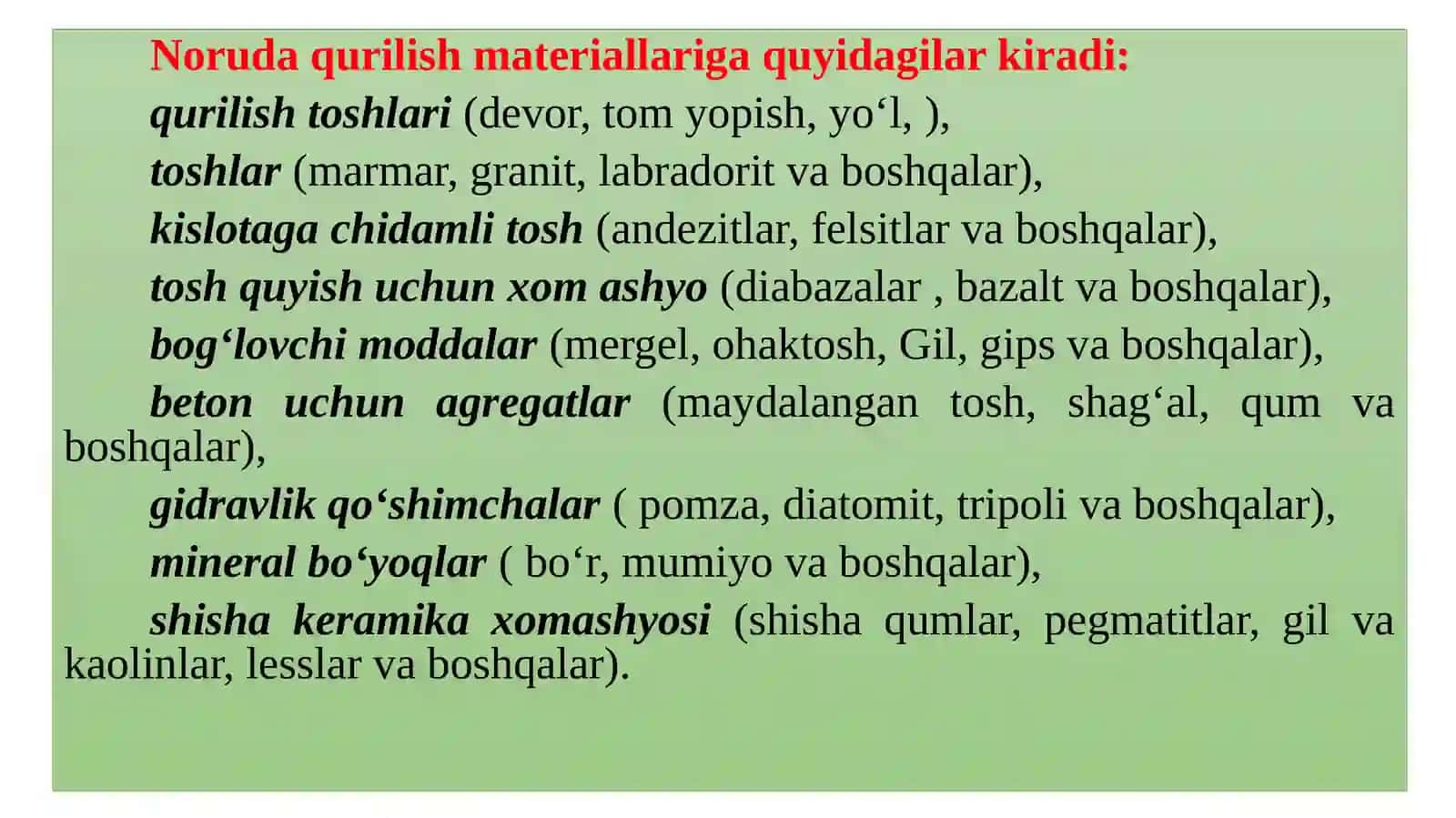 Noruda qurilish materiallarining sifati 4