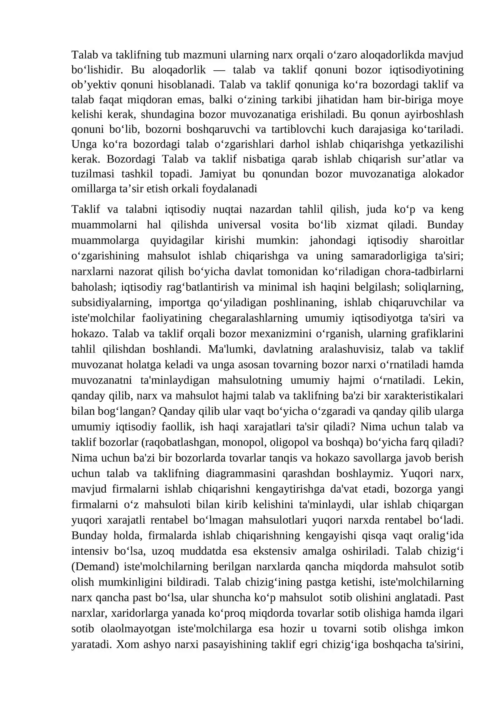 Mavzu talab va taklif tahlili 4