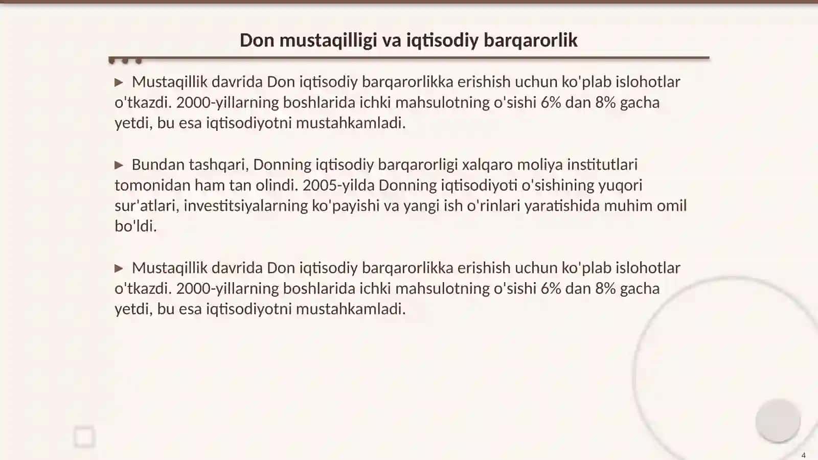 Don mustaqilligining tarixi va rivojlanishi 4