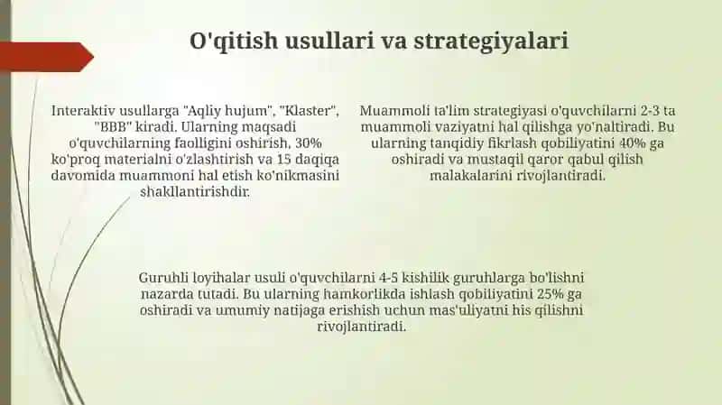 O'qituvchining pedagogik mahorati.Imidji nutq tehnikasi 4