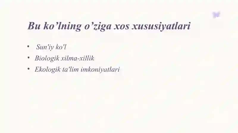 Yangi turizm obyektidan barqaror foydalanish konsepsiyasini ishlab chiqish bo‘yicha topshiriq 4