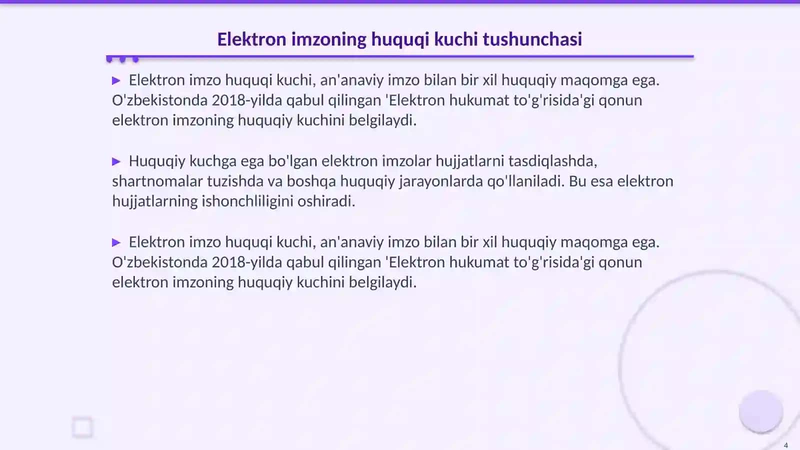 Elektron imzo va hujjat aylanishi 4