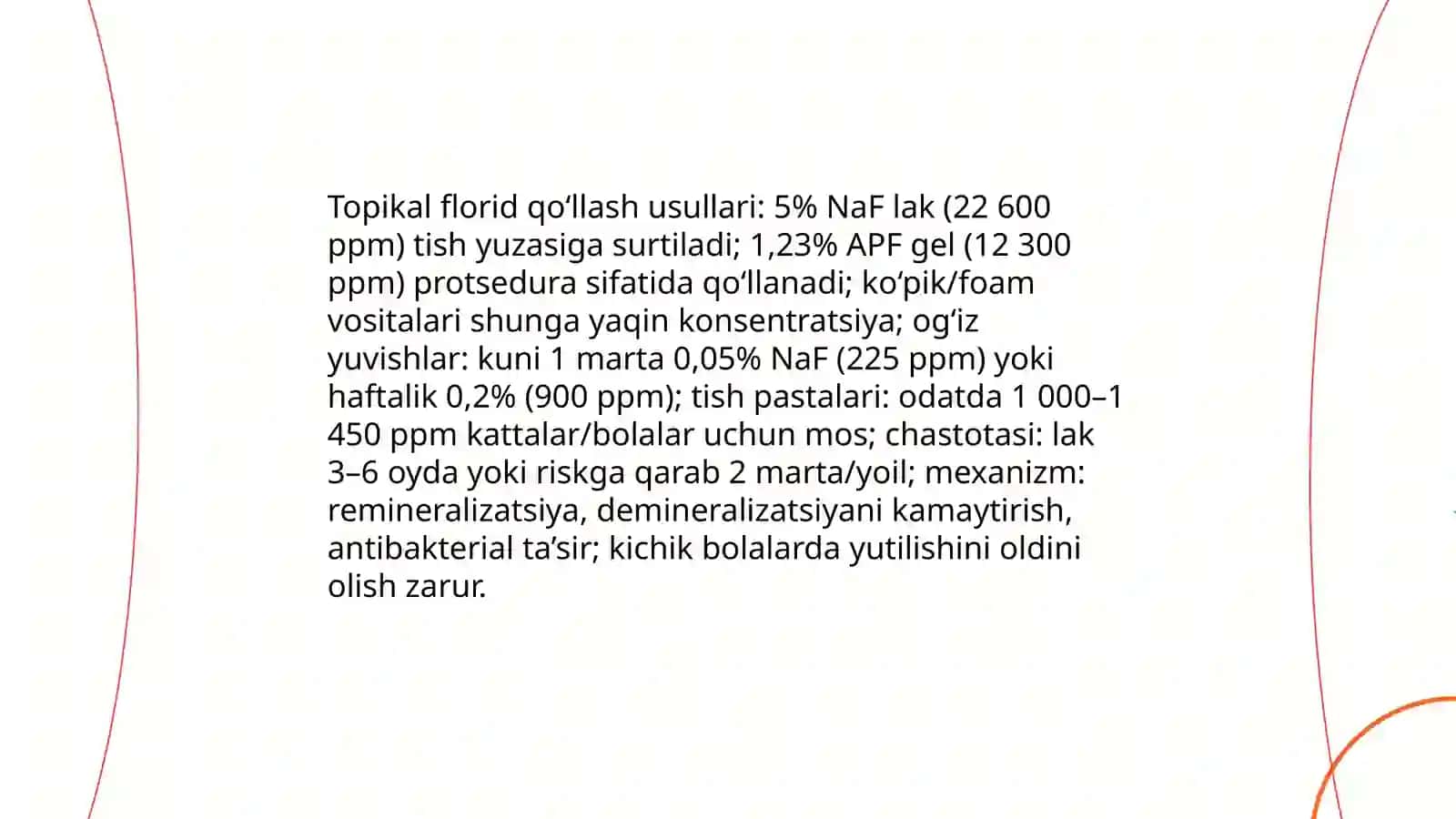 Tish qattiq to'qimasining nokaries profilaktikasi usullari 4