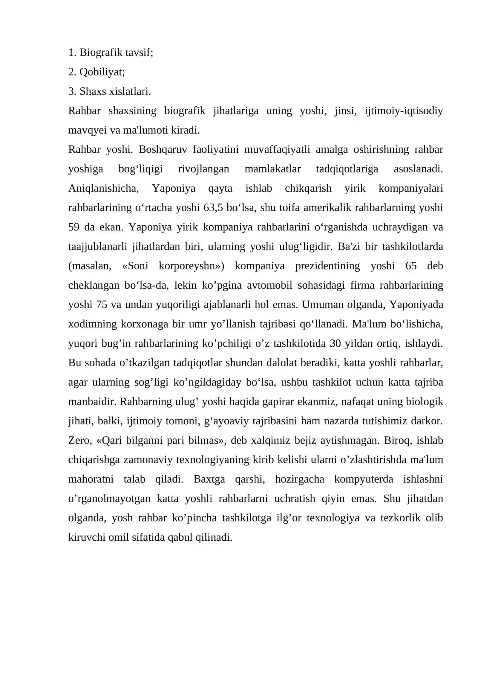 Maktabgacha ta’lim tashkiloti rahbariga qo'yiladigan talablar 4