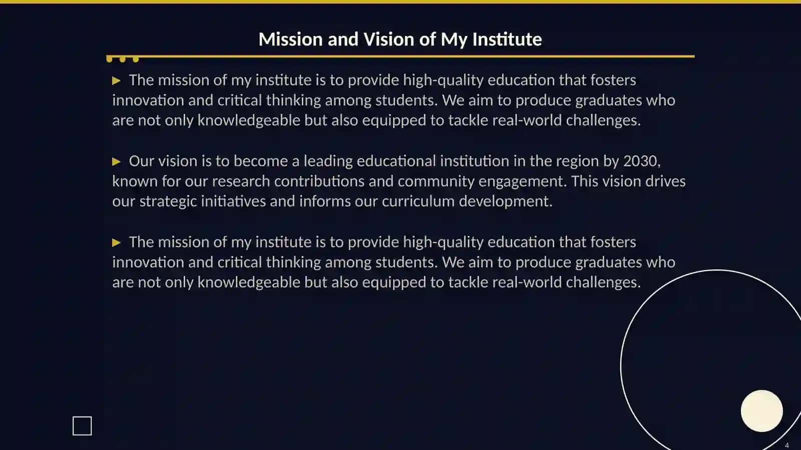 History and Foundation of My Institute 4