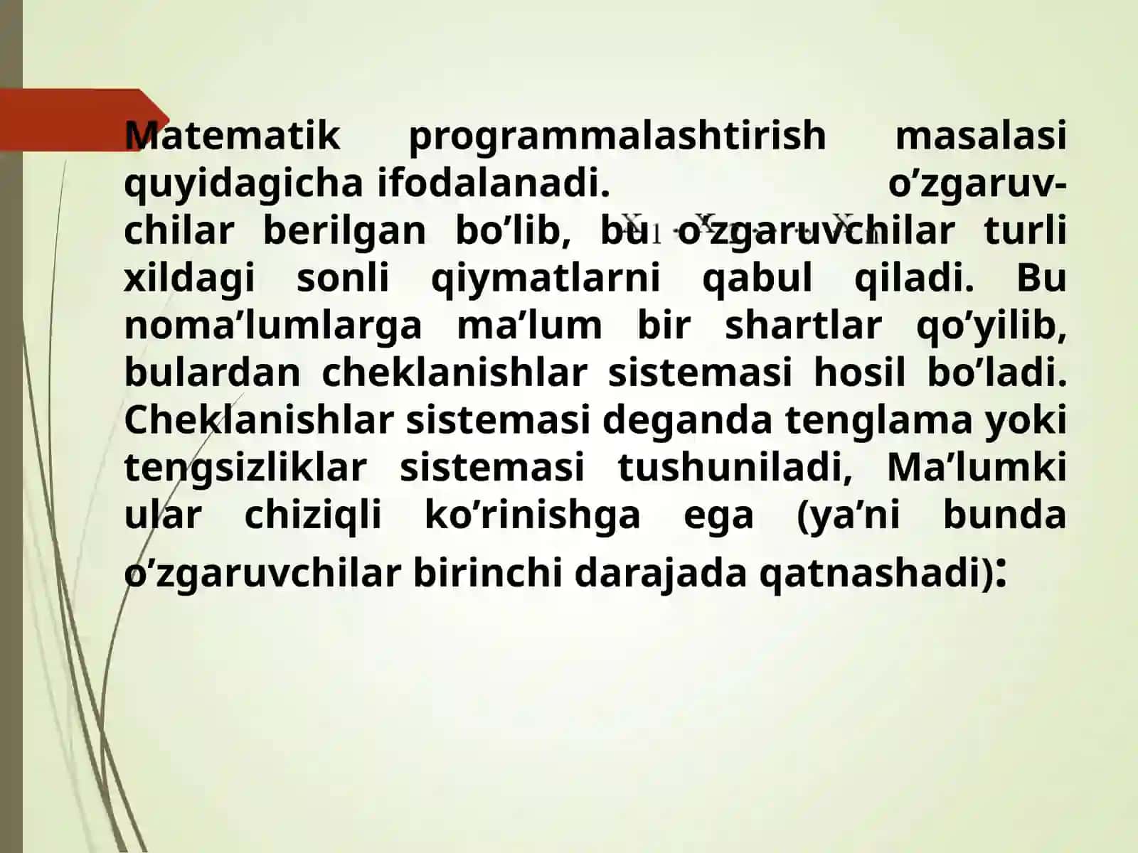 Matematik programmalashtirish masalasi 4