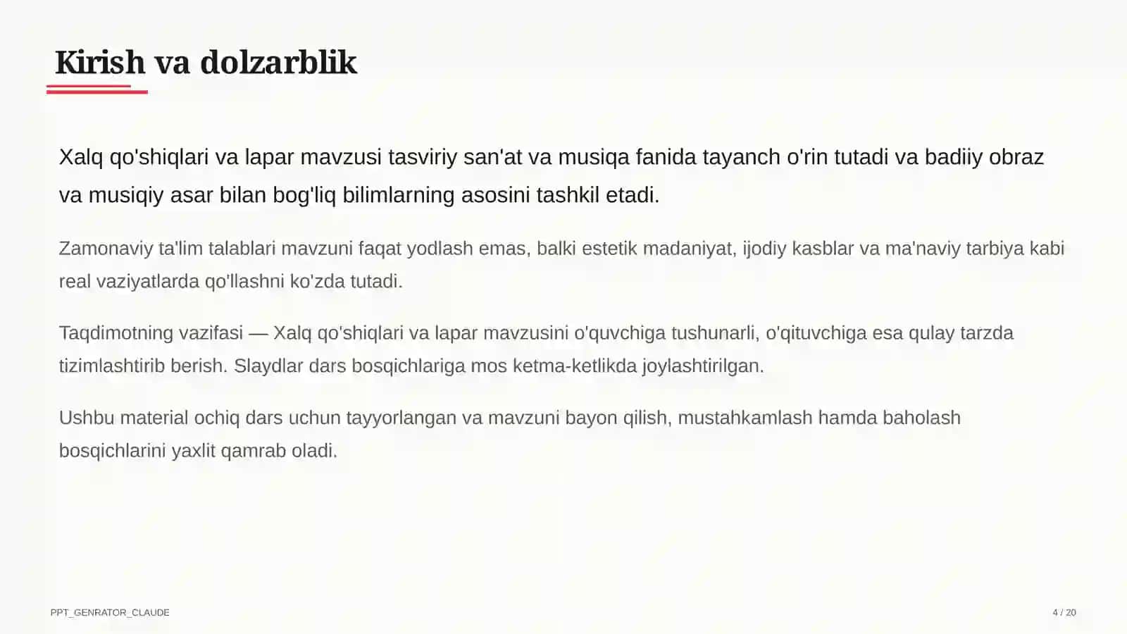 Xalq qo'shiqlari va lapar (3-sinf) 4