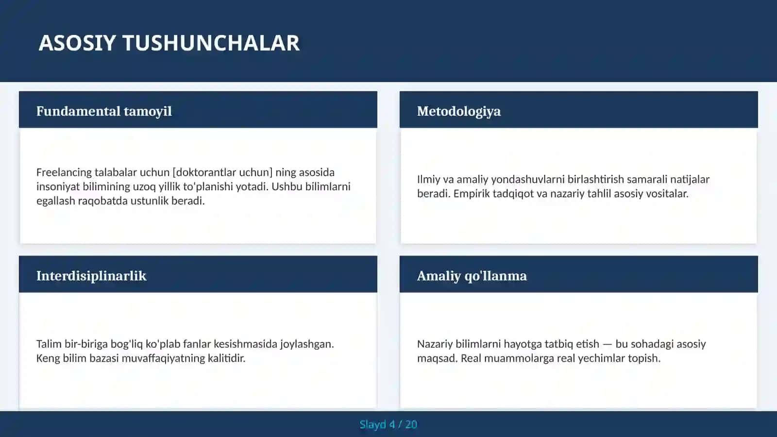 Freelancing talabalar uchun [doktorantlar uchun] 4