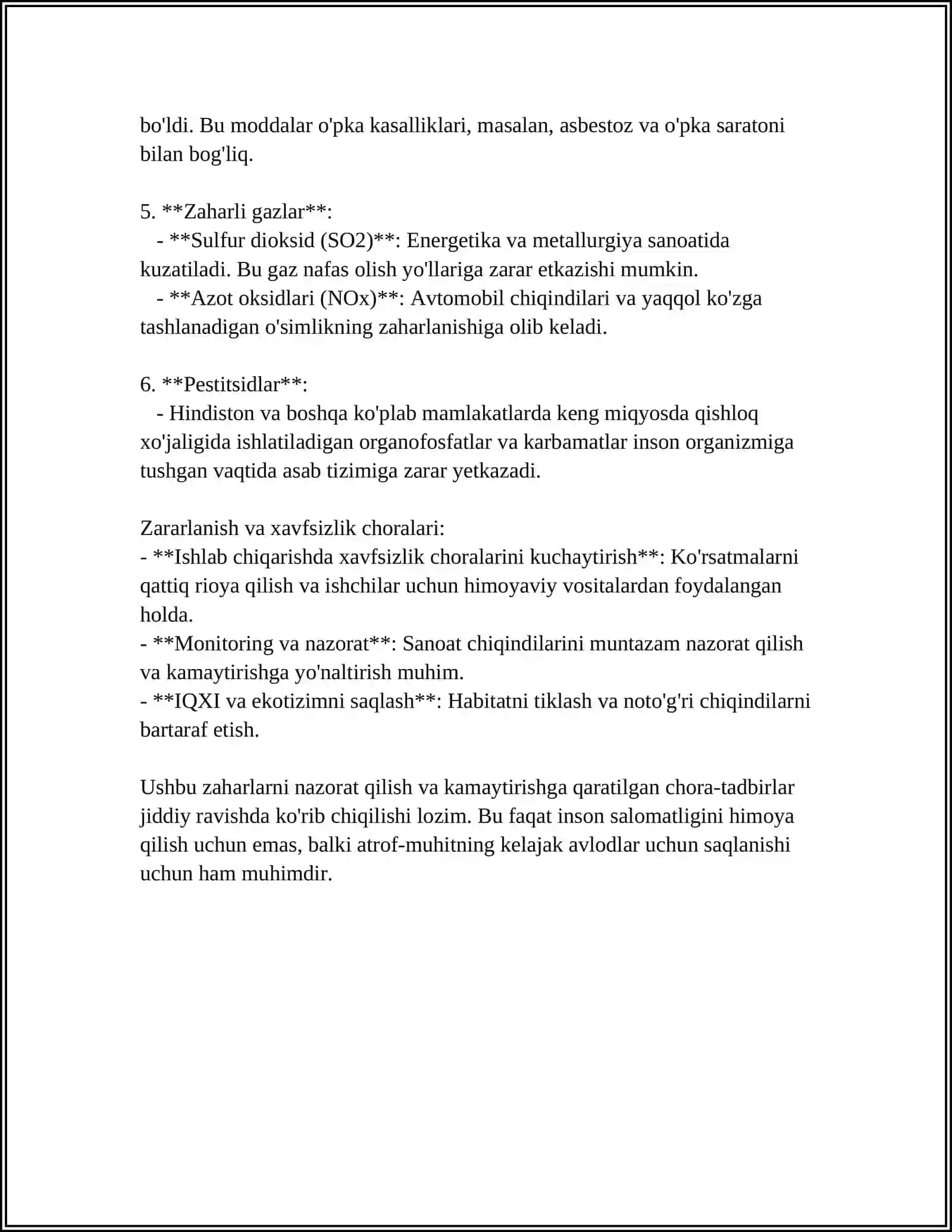 SANOAT ZAHARLARINING INSON ORGANIZMIGA TAʼSIRI SLAYD 4