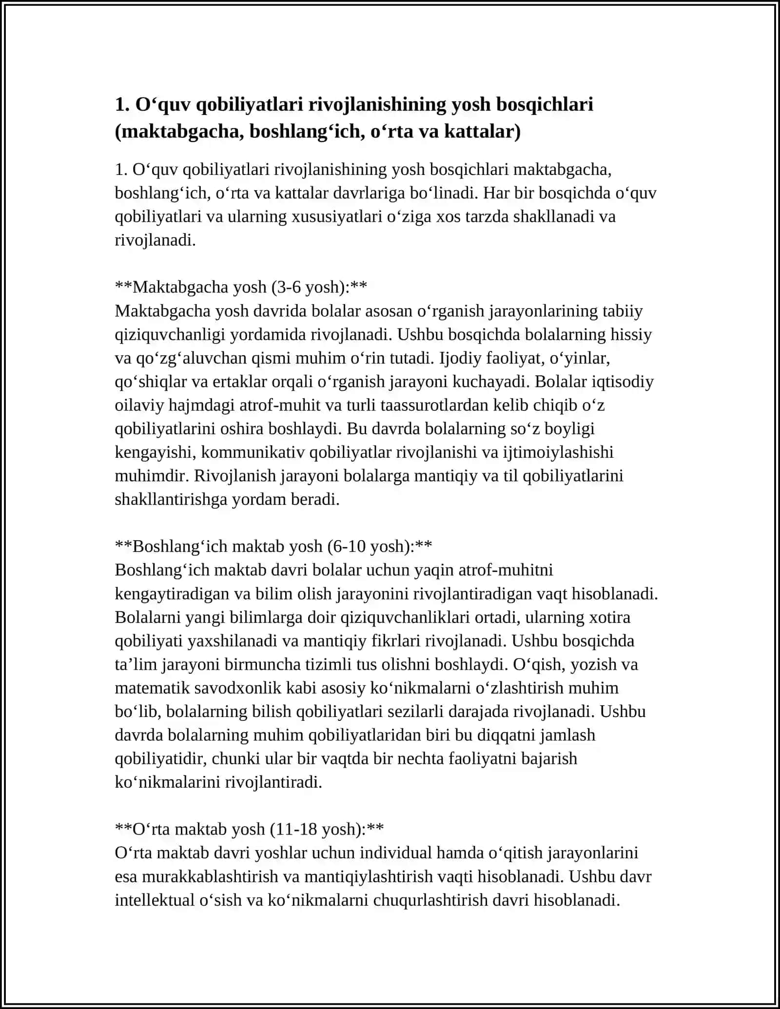 OʻQUV QOBILIYATLARINI RIVOJLANTIRISHNING YOSHGA BOGʻLIQ XUSUSIYATLARI 4