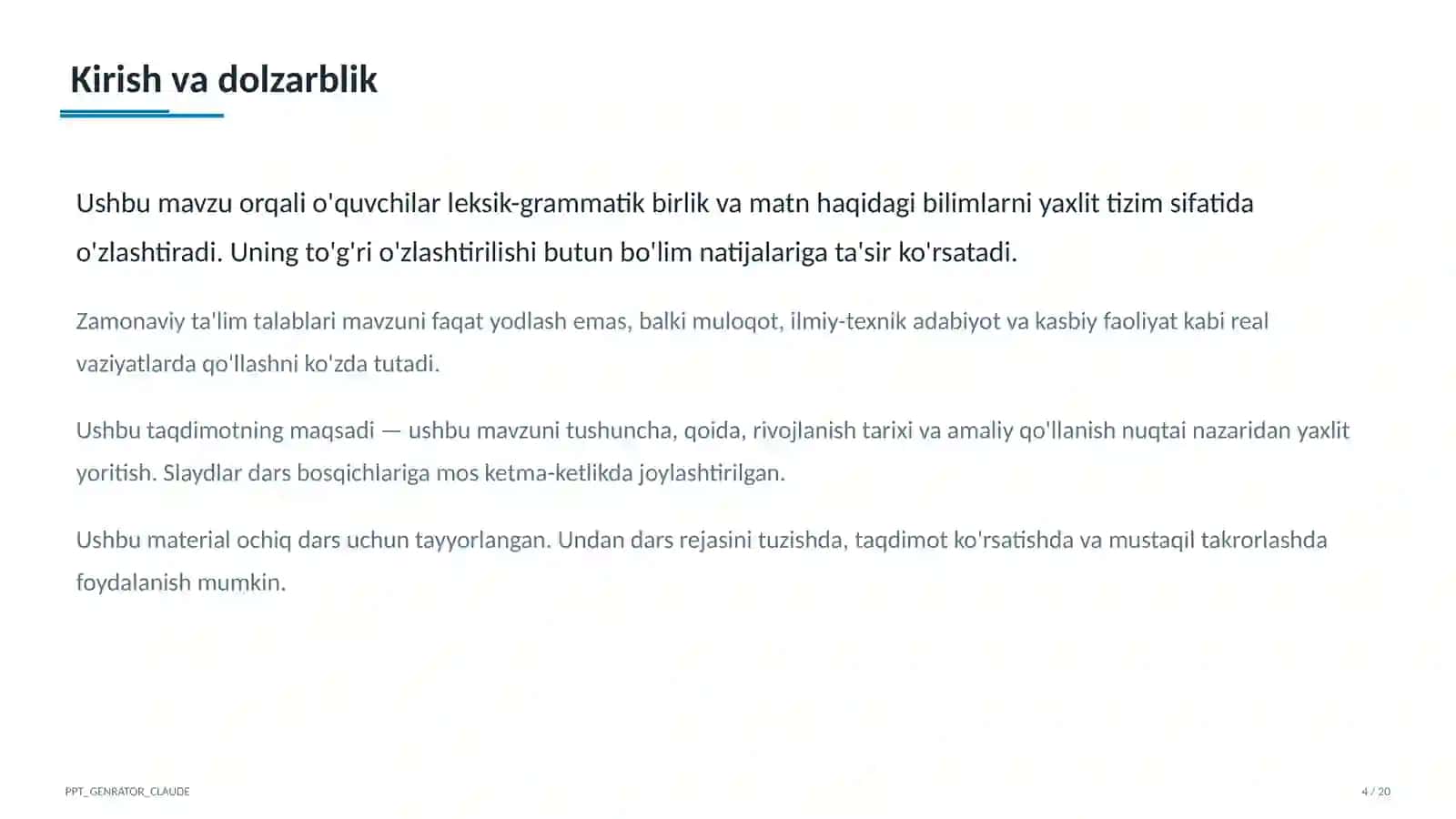 Rus tilida fe'l turlari: tugallangan va tugallanmagan (6-sinf) 4