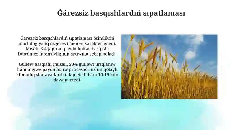 Awil xojaliq eginleri rawajlaniw fazalarin aniqlaw 4