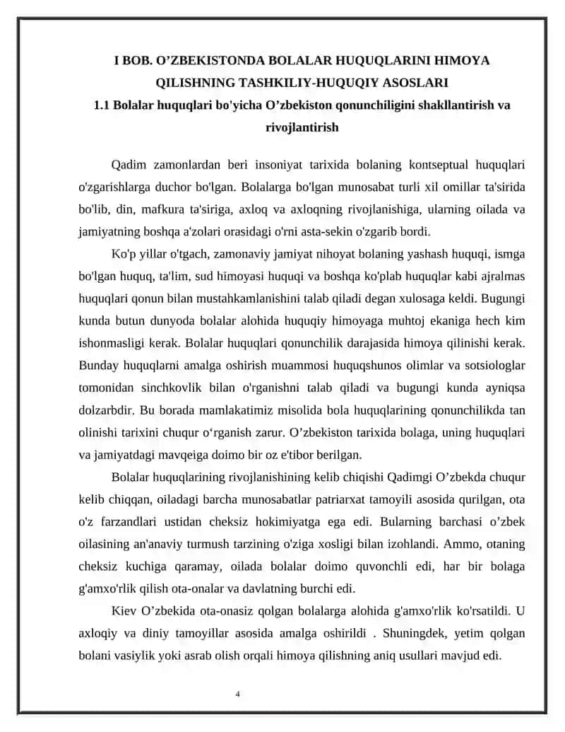 Oʻzbekiston Respublikasida bolalarning huquqlari va imtiyozlari 4