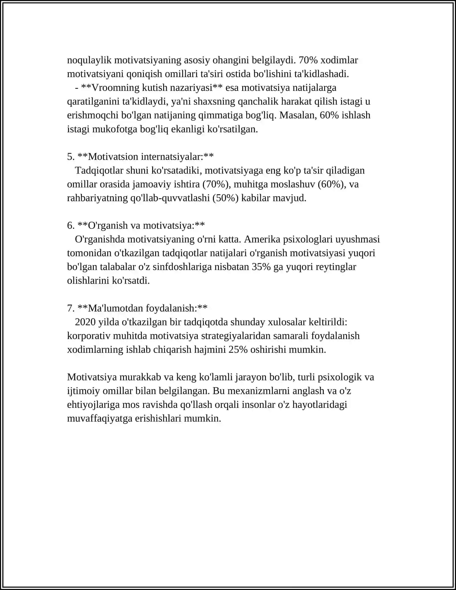 XORIJ PSIXOLOGIYASIDA MOTIV VA MOTIVATSIYA MUAMMOSI 4