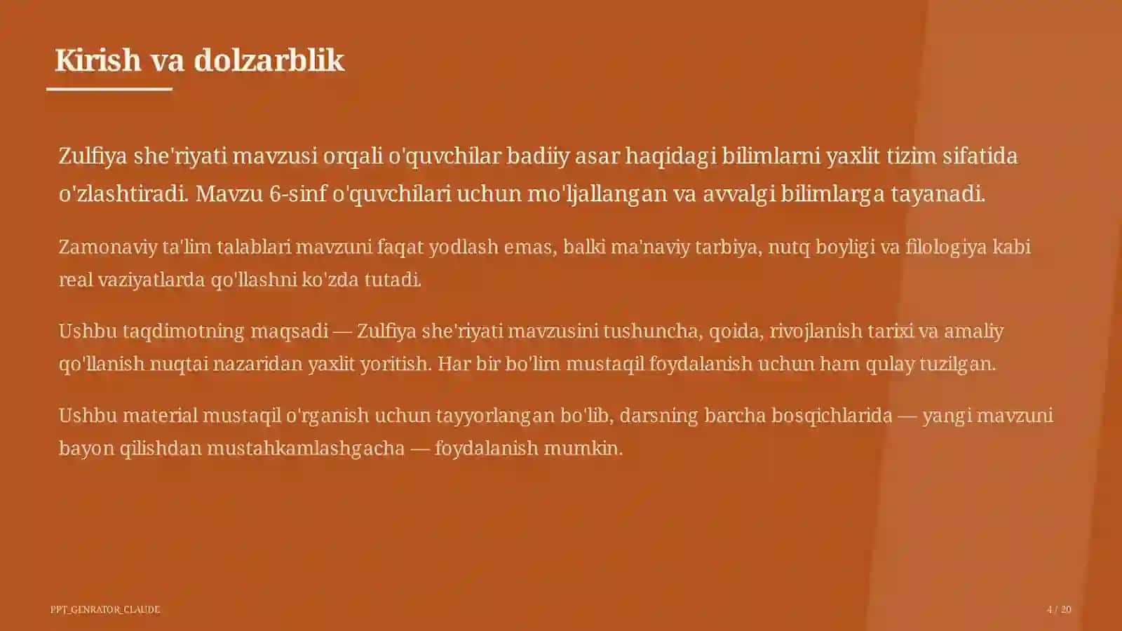 Zulfiya she'riyati (6-sinf) 4