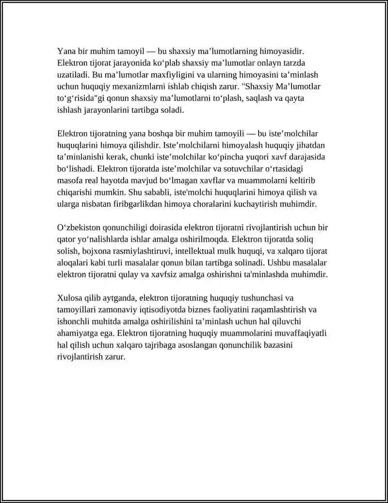 ELEKTRON TIJORATNING HUQUQIY ASOSLARI 4