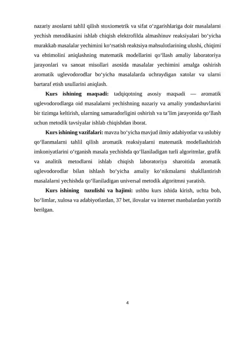 Aromatik uglevodorodlarga oid masalalarni yechish 4