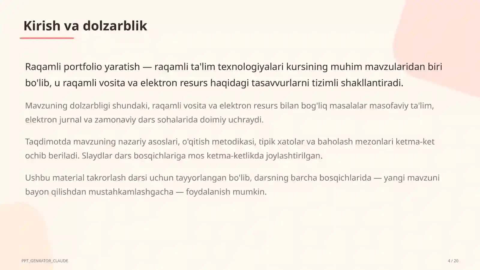 Raqamli portfolio yaratish 4